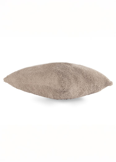 Coussin déco en coral fleece doux Taupe