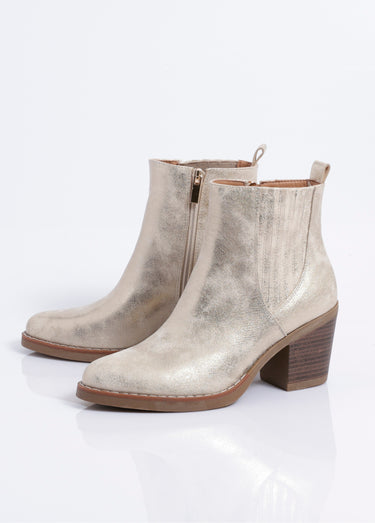 Boots métallisées à talon thème western Dore