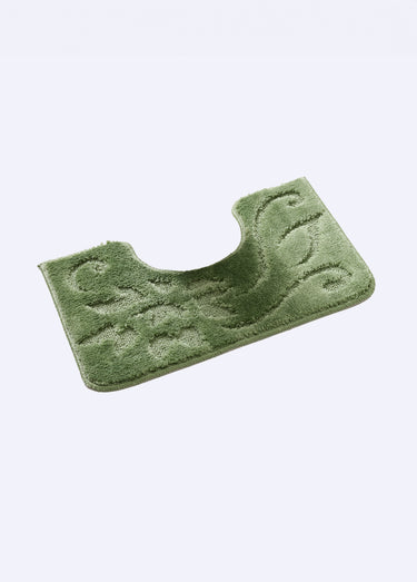 Tapis de bain motif ton sur ton antidérapant Vert