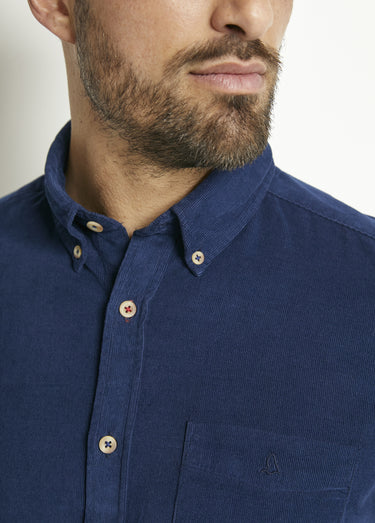 Chemise manches longues velours milleraies Marine
