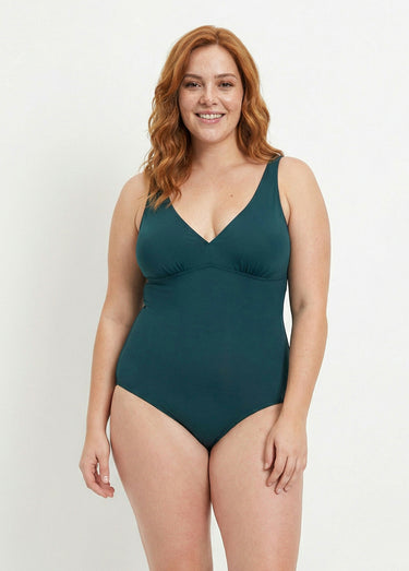 Maillot de bain 1 pièce décolleté V Vert