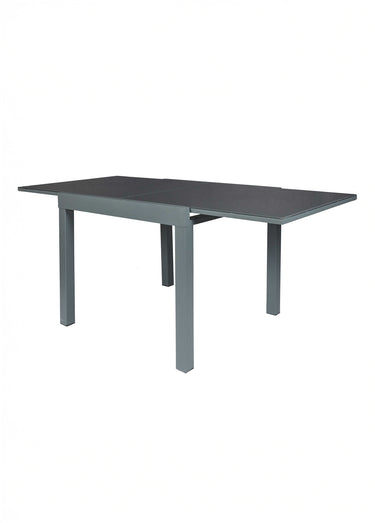 Table de jardin extensible verre, foncé Gris