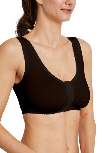 Soutien-gorge brassière ouverture devant Noir