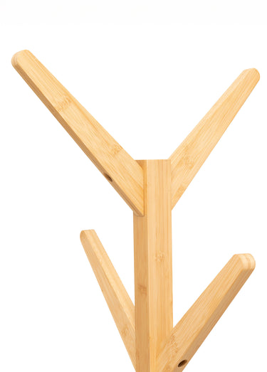 Porte manteaux en bois 8 patères compas Bambou