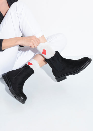 Boots Chelsea avec semelle crantée Noir