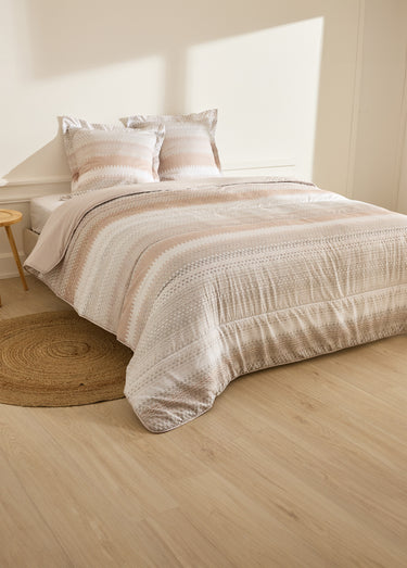 Couette microfibre double face 400 g/m² Imprime Rayure