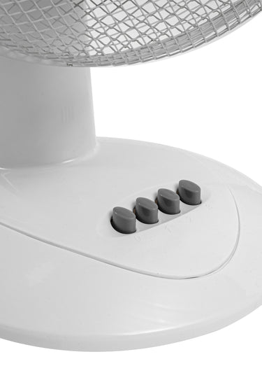 Ventilateur de table secteur, 3 vitesses Blanc