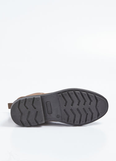 Boots Chelsea pour homme en cuir velours Beige