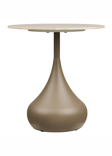 Table d'appoint en métal verre PIENZA Kaki