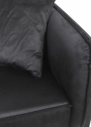 Canapé convertible velours, 2 coussins Noir