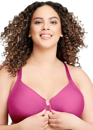 Soutien-gorge WonderWire Grandes Tailles Effet Amincissant, à Armatures et Fermeture Frontale n°1247 Baie rouge