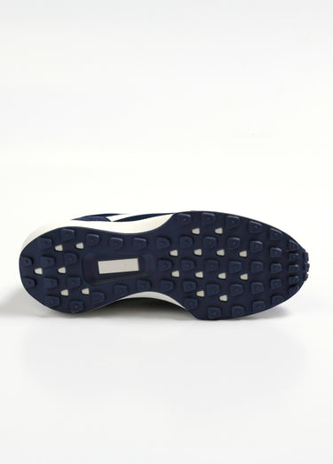 Baskets style jogger bicolore et bimatière Marine