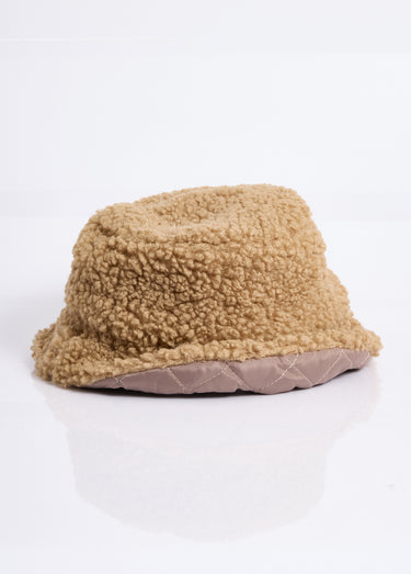Bob réversible maille bouclette/matelassé Beige
