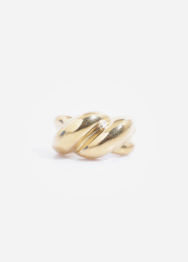 Bague torsades en acier inoxydable Dore
