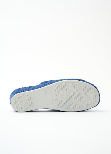 Chaussons mules toile largeur confort Marine