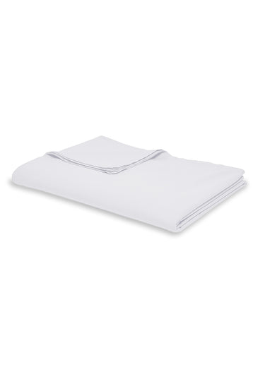 Drap plat coton uni Craie