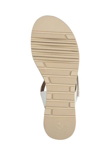 Sandales compensées brides scratchées Blanc