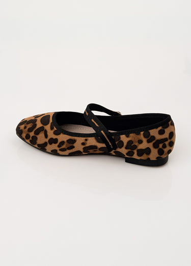 Ballerines style babies avec bout carré Leopard