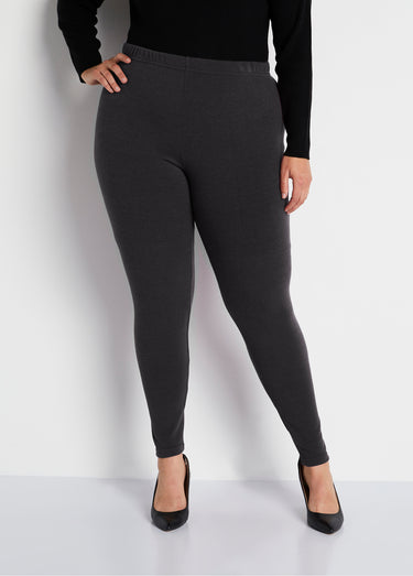 Legging long uni ou imprimé Uni Anthracite