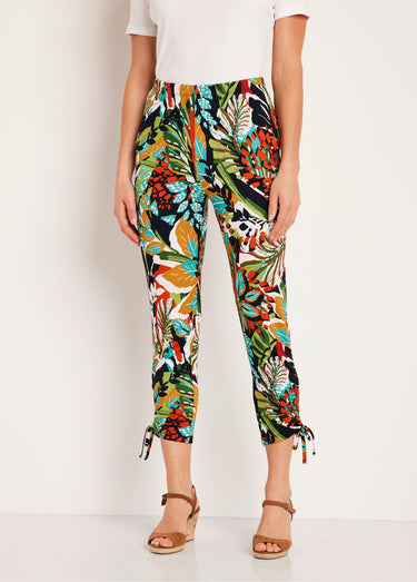 Legging court ceinture élastiqué Paprika/Vert