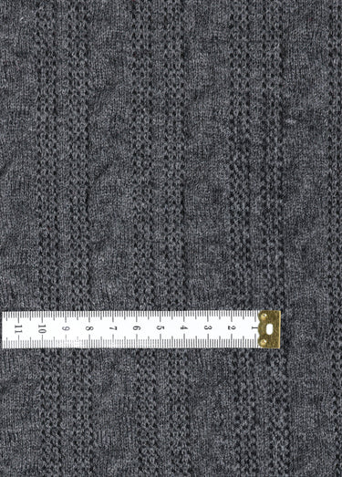 Coupon tissu jersey gaufré, anthracite Souris