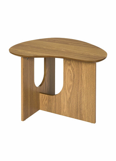 Table appoint bois décor forme abstraite Marron