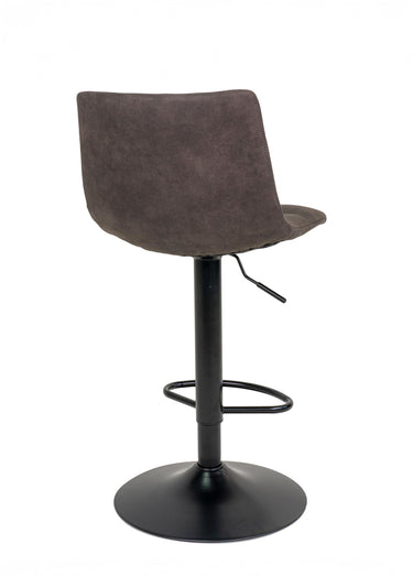 Chaise de bar matelassée en microfibre 2G Gris