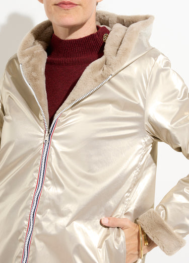 Parka réversible déperlant / fourrure 2D Dore/Beige