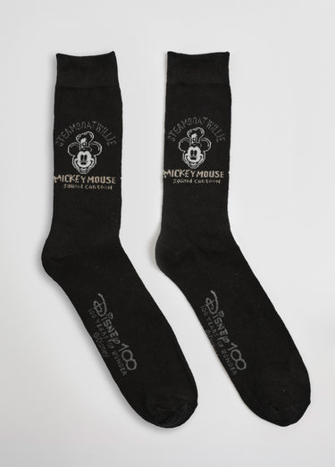 Chaussettes vintage fantaisie, Mickey Noir