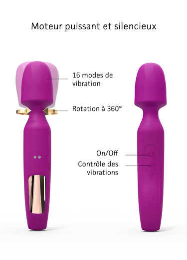 Sextoy 3 en 1 rechargeable R-EVOLUTION Violet