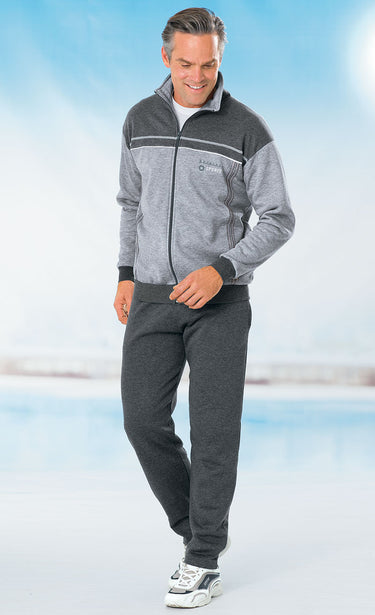 Pantalon de jogging molleton ceinture élastiquée Bleu Grise