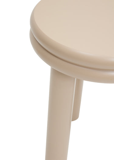 Table d'appoint bois forme tabouret PLUMP Beige