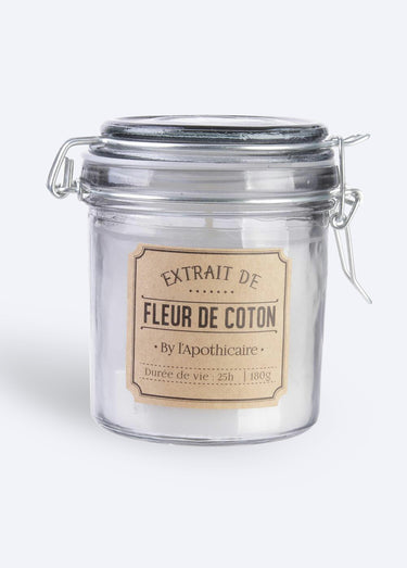 Bougie parfumée bocal verre teinté Blanc