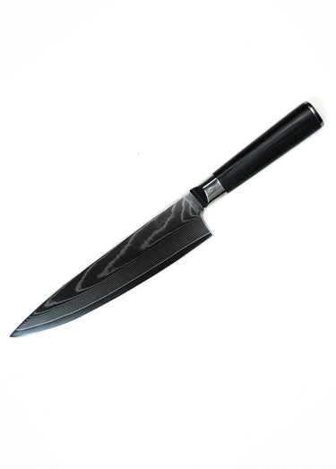 Couteau de chef lame damas + étui, Core Noir
