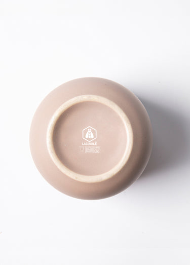 Set 4 tasses grès émaillé, foncé Taupe