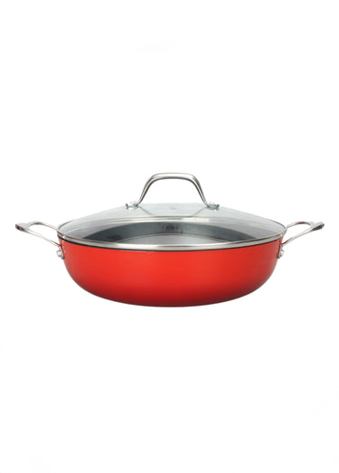 Sautoir 32cm fonte tous feux antiadhésive Rouge