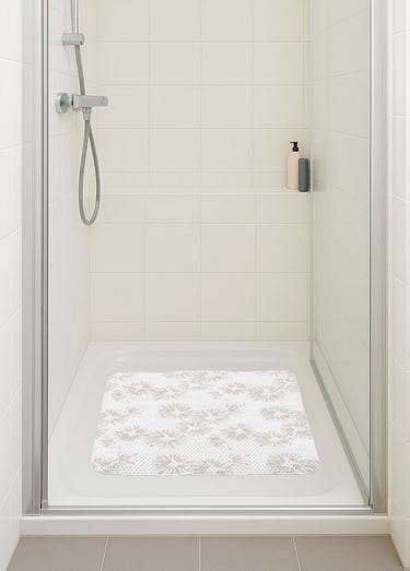 Tapis de douche antidérapant Blanc/Beige