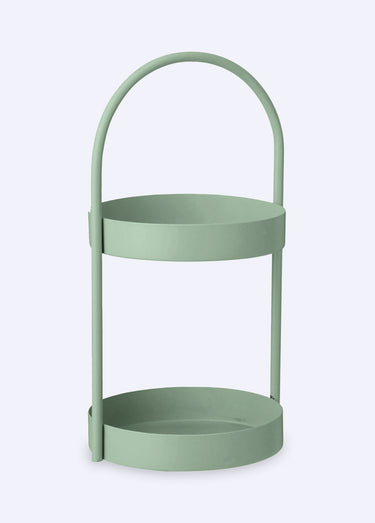 Etagère de salle de bain 2 étages, métal Sauge