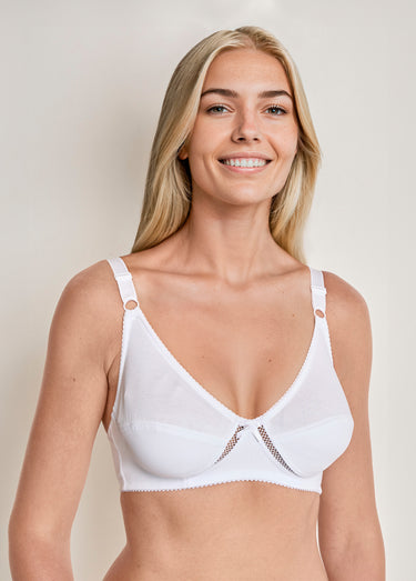 Soutien-gorge sans armatures coton stretch Blanc
