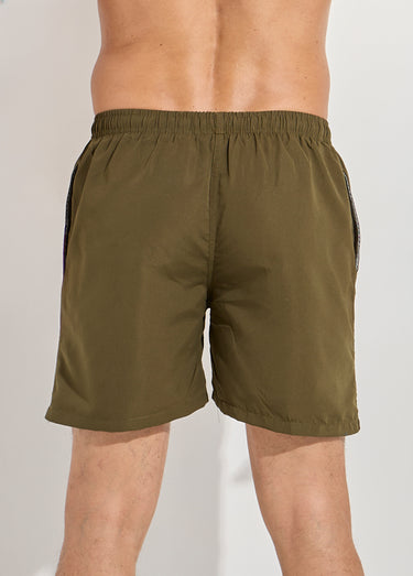 Short de bain avec motif réactif à l'eau Kaki