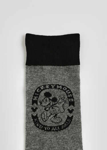 Chaussettes coton, licence Mickey Mouse Gris Fonce