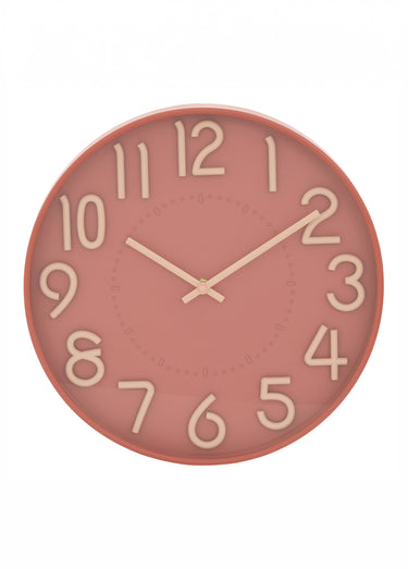 Horloge fantaisie chiffres 3D HOMY Rouge