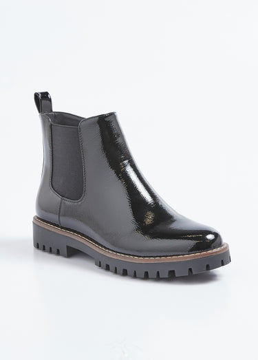 Chelsea boots semelle crantée largeur confort Noir