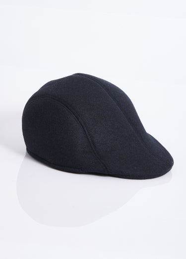 Casquette plate façon lainage Marine