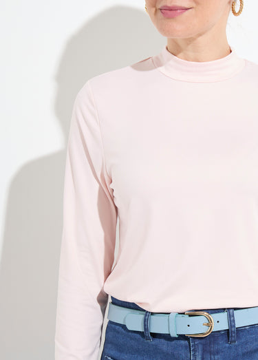 T-shirt doux col montant manches longues Petale