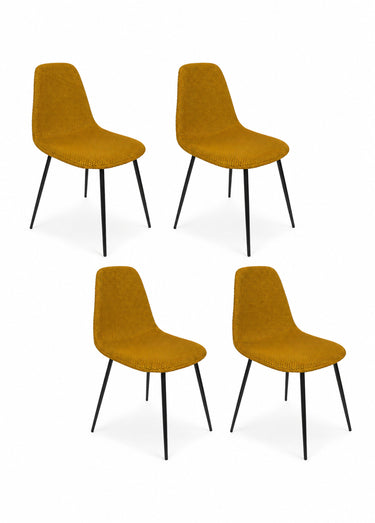 Set 4 Chaises design maille mesh ATOME Jaune