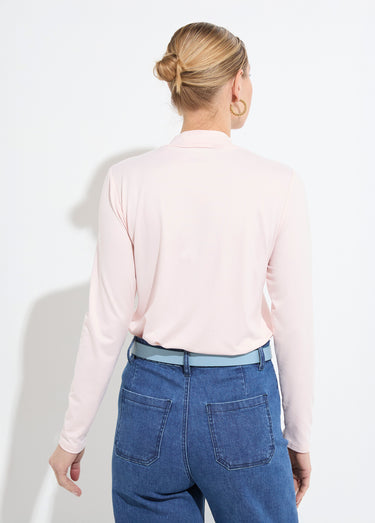T-shirt doux col montant manches longues Petale
