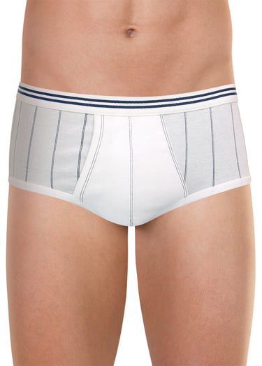 Slip jersey rayures homme Blanc