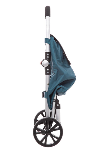 Chariot de courses compact en tissu Bleu