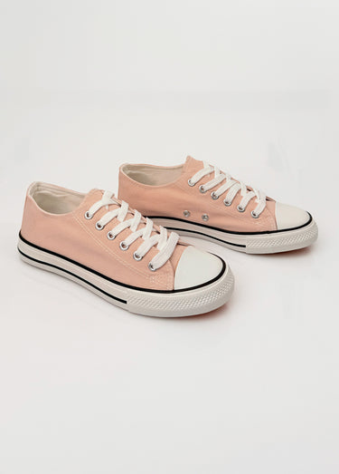Baskets en toile à lacets inspiration US Rose
